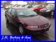 .
1998 Plymouth Breeze 4dr Sdn
$3952
Call (815) 600-8117 ext. 62
J. H. Barkau & Sons Cedarville
(815) 600-8117 ext. 62
200 North Stephenson,
Cedarville, IL 61013
This Deep Cranberry 1998 Plymouth Breeze is a One-Owner vehicle with a clean Carfax history.