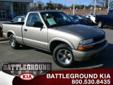 Â .
Â 
1999 Chevrolet S-10
$8995
Call 336-282-0115
Battleground Kia
336-282-0115
2927 Battleground Avenue,
Greensboro, NC 27408
Our 1999 Chevy S10 is a sturdy little truck! Chevy has done a good job of transforming its small-scale pickups--without blurring