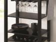 Contact the seller
Black Cherry Kitchen Cart with Butcher Block Top with Shelves Crafted from solid rubberwood, this black finish kitchen cart features a cherry finish butcher block for easy food preparation. With a towel rack, wine bottle holders on the