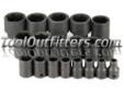 "
S K Hand Tools 4039 SKT4039 19 Piece 1/2"" Drive 6 Point SAE Impact Socket Set
Features and Benefits:
Corrosive resistant and laser engraved every 120 degrees
Nose-down design
SureGripÂ® hex design drives the side of the fastener, not the corner
Made in