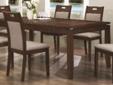 Contact the seller
Walnut Finish 7 Piece Dining Table and Chair Sett Add simplistic charm to your dining experience with this dining table. Sleek square tapered legs support the table while a walnut finish graces the surface of the legs and table top. An