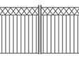 Contact the seller
Brand New Stockholm Style Swing Dual Steel Driveway Gates 12' X 6 1/4' Are you seeking high quality ornamental wrought iron gates without the high price? We have the perfect alternative for you. We offer designs you will not find
