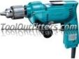 "
Makita 6302H MAK6302H 1/2"" Pistol Grip Electric Drill
Features and Benefits:
Powerful 6.5 AMP motor for heavy duty continuous work
Variable speed (0-550 RPM) for controlled drilling
Heavy duty 1/2" industrial quality drill chuck
Compact and lightweight