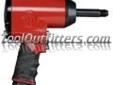 "
Chicago Pneumatic CP749-2 CPT749-2 1/2"" Super Duty Impact Wrench with 2"" Anvil
Features and Benefits:
CPâs most powerful, 1/2" impact wrench - 625 ft.-lb.
Oil bath "Spring Hammer" clutch mechanism for ultimate power, high durability and reduced