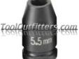 "
Grey Pneumatic 955MS GRE955MS 1/4"" Drive 6 Point Metric Impact Socket â 5.5mm
"Price: $2.47
Source: http://www.tooloutfitters.com/1-4-drive-6-point-metric-impact-socket--5.5mm.html