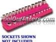 Mechanics Time Saver 722 MTS722 1/4 in. Drive Magnetic Hot Pink Socket Holder 4-14mm
Price: $17.28
Source: http://www.tooloutfitters.com/1-4-in.-drive-magnetic-hot-pink-socket-holder-4-14mm.html