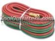 "
Firepower 1412-0022 FPW1412-0022 1/4"" x 50' Dual Line Welding Hose
Features and Benefits:
Premium quality hose produced to stringent specifications
Meets or exceeds the requirement of RMA and CGA
Grade "R" welding hose is recommended for use with