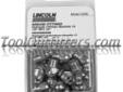 "
Lincoln Lubrication 5290 LIN5290 1/8"" Pipe Thread FTG 45 Angle Grease Fittings Card of (10)
"Price: $11.86
Source: http://www.tooloutfitters.com/1-8-pipe-thread-ftg-45-angle-grease-fittings-card-of-10.html