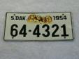 1954 South Dakota Bicycle License Plate - Cereal Premium
This plate is in good shape. Only getting rid of it because I have one just like it. It depicts the Mount Rushmore Memorial on it as well as the #64-4321. Add it to your collection or proudly