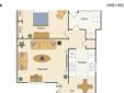 Our large one bedroom floorplans include spacious fully equipped kitchens with breakfast nooks, large closets and linen space, private patio and decks, and ceiling fans. FLOORPLAN: One Bedroom Sq Feet: 00 Rent: $1,944. 00 Deposit: $500 - gKu2MAI $500. 00