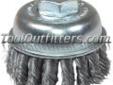 K Tool International KTI-79220 KTI79220 2-3/4in. X-Coarse Knotted End Wire Cup Brush
Price: $14.38
Source: http://www.tooloutfitters.com/2-3-4in.-x-coarse-knotted-end-wire-cup-brush.html
