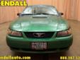 2000 FORD Mustang 2dr Cpe
$6,990
Phone:
Toll-Free Phone:
Year
2000
Interior
Make
FORD
Mileage
112828 
Model
Mustang 2dr Cpe
Engine
V6 Gasoline Fuel
Color
ELECTRIC GREEN METALLIC
VIN
1FAFP4043YF256857
Stock
F12092A
Warranty
Unspecified
Description
Contact