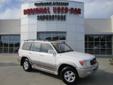 Northwest Arkansas Used Car Superstore
Have a question about this vehicle? Call 888-471-1847
Click Here to View All Photos (40)
2000 Toyota Land Cruiser Pre-Owned
Price: $14,995
Body type: SUV
Engine: V-80
Exterior Color: Natural White
Transmission: