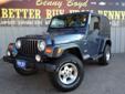 Â .
Â 
2001 Jeep Wrangler
$11995
Call (855) 417-2309 ext. 249
Benny Boyd CDJ
(855) 417-2309 ext. 249
You Will Save Thousands....,
Lampasas, TX 76550
This Wrangler is a 1 Owner w/a clean vehicle history report. Easy to use Steering Wheel Controls. Sport