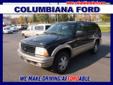 Â .
Â 
2001 Oldsmobile Bravada
$5988
Call (330) 400-3422 ext. 178
Columbiana Ford
(330) 400-3422 ext. 178
14851 South Ave,
Columbiana, OH 44408
CARFAX: Buy Back Guarantee, Clean Title. 2001 Oldsmobile Bravada. $200 below NADA Retail Value. We make driving