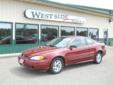 Westside Service
6033 First Street, Â  Auburndale, WI, US -54412Â  -- 877-583-8905
2001 Pontiac Grand Am SE1
Low mileage
Price: $ 3,450
Call for financing options. 
877-583-8905
About Us:
Â 
We've been in business selling quality vehicles at affordable