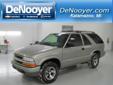 Â .
Â 
2002 Chevrolet Blazer LS
$4495
Call (269) 628-8692 ext. 55
Denooyer Chevrolet
(269) 628-8692 ext. 55
5800 Stadium Drive ,
Kalamazoo, MI 49009
NEW ARRIVAL! PRICED BELOW MARKET! THIS BLAZER WILL SELL FAST! -CRUISE CONTROL- This Blazer looks great with