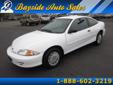 2002 Chevrolet Cavalier
Vehicle Information
Year: 2002
Make: Chevrolet
Model: Cavalier
Body Style: 2 Dr Coupe
Interior: Charcoal
Exterior: White
Engine: 2.2L 4Cyl
Transmission: Automatic
Miles: 137335
VIN: 1G1JC124727114436
Stock #: 114436
Price: 2997