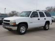 Â .
Â 
2002 Chevrolet Tahoe
$11981
Call 620-412-2253
John North Ford
620-412-2253
3002 W Highway 50,
Emporia, KS 66801
620-412-2253
Deal of the Year!
Vehicle Price: 11981
Mileage: 64171
Engine:
Body Style: SUV
Transmission: Automatic
Exterior Color: White