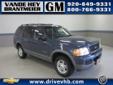 Â .
Â 
2002 Ford Explorer
$7486
Call (920) 482-6244 ext. 109
Vande Hey Brantmeier Chevrolet Pontiac Buick
(920) 482-6244 ext. 109
614 North Madison,
Chilton, WI 53014
This vehicle is a LOCAL trade in and has been fully inspected. This Ford has never been in