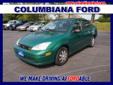 Â .
Â 
2002 Ford Focus LX
$4988
Call (330) 400-3422 ext. 111
Columbiana Ford
(330) 400-3422 ext. 111
14851 South Ave,
Columbiana, OH 44408
CARFAX: Buy Back Guarantee, Clean Title, No Accident. 2002 Ford Focus SE. We make driving affordable. Carfax Report