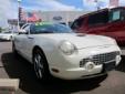 2002 FORD THUNDERBIRD
$13,999
Phone:
Toll-Free Phone: 8772179042
Year
2002
Interior
Make
FORD
Mileage
81130 
Model
THUNDERBIRD 
Engine
Color
WHISPER WHITE
VIN
1FAHP60A02Y109384
Stock
Warranty
Unspecified
Description
Rear Wheel Drive, Tires - Front