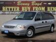 Â .
Â 
2002 Ford Windstar Wagon LX
$5995
Call (806) 553-7962 ext. 94
Benny Boyd Lubbock
(806) 553-7962 ext. 94
5721 Frankford Ave,
Lubbock, TX 79424
Non-Smoker. Rear A/C & Heat. Easy to use Steering Wheel Controls. Sport Bucket Front Seats. 3rd Row Seat
