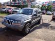 Â .
Â 
2002 Jeep Grand Cherokee 4dr Laredo
$5675
Call (903) 225-6977
Direct Motors
(903) 225-6977
603 highway 79 N,
Henderson, Tx 75652
18" Wheals & Rims
Drives Perfect
Vehicle Price: 5675
Mileage: 153000
Engine: 4.7L 287ci 8 Cylinder Engine
Body Style: