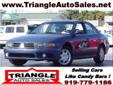 Triangle Auto Sales
4608 Fayetteville Road, Â  Raleigh, NC, US -27603Â  -- 919-779-1186
2002 Mitsubishi Galant ES
Low mileage
Price: $ 5,995
Click here for finance approval 
919-779-1186
About Us:
Â 
Providing the Triangle with quality automobiles for over