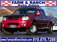 Farm & Ranch Auto Sales
4328 Louisburg Rd., Â  Raleigh, NC, US -27604Â  -- 919-876-7286
2002 Nissan Frontier SE
Farm & Ranch Auto Sales
Price: $ 4,995
Click here for finance approval 
919-876-7286
Â 
Contact Information:
Â 
Vehicle Information:
Â 
Farm & Ranch
