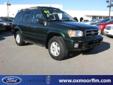 Â .
Â 
2002 Nissan Pathfinder
$6494
Call 502-215-4303
Oxmoor Ford Lincoln
502-215-4303
100 Oxmoor Lande,
Louisville, Ky 40222
LOCAL TRADE! Power Moonroof, Steering mounted audio and cruise controls, HomeLink System, Step Rails, Contact Sherry Hunter for