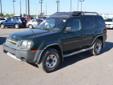 Â .
Â 
2002 Nissan Xterra XE SUV
$6950
Call 3166333327
This 2002 Nissan Xterra 4dr XE SUV features a 2.4L L4 SFI SOHC 16V 4cyl Gasoline engine. It is equipped with a 5 Speed Manual transmission. The vehicle is Alpine Green Metallic with a Celedon Cloth