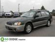 2002 SUBARU Legacy Wagon 5dr Outback Auto w/All Weather
$7,991
Phone:
Toll-Free Phone: 303-798-8808
Year
2002
Interior
BEIGE
Make
SUBARU
Mileage
150031 
Model
Legacy Wagon 5dr Outback Auto w/All Weather Pkg
Engine
2.5 L SOHC
Color
GREEN
VIN
