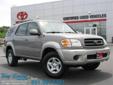 Price: $9829
Make: Toyota
Model: Sequoia
Color: Silver Sky
Year: 2002
Mileage: 142639
4-Speed Automatic with Overdrive and 4WD. Stunning! Classy! You'll be hard pressed to find a better SUV than this fantastic 2002 Toyota Sequoia. J.D. Power and