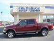 Â .
Â 
2003 Ford F-150
$13491
Call (301) 710-5035 ext. 20
The Frederick Motor Company
(301) 710-5035 ext. 20
1 Waverley Drive,
Frederick, MD 21702
Don't let the mileage scare you. This truck is so nice you would think it had 15000 miles. This is a 1 owner