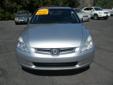 .
2003 Honda Accord Sdn EX Auto V6 ULEV w/Leather Sedan
$9988
Call
**CERTIFIED! 30 MONTH-50,000 MILE WARRANTY INCLUDED!** CarFax Certified Honda Accord EX Sedan with Power Moonroof, Leather Interior, Automatic, Air Conditioning, Power Windows, Power Door