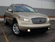 2003 Infiniti FX35 All-Wheel Drive, Premium Package! : $2,450.00
To Reply CLICK HERE
Mileage: 83,230 miles
VIN: JNRAS08W33X202561
Vehicle title: Clear
Condition: Excellent
For sale by: Private Seller
Body type: SUV
Engine: 6 Cylinder
Exterior color: Gold