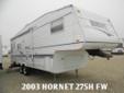 .
2003 Keystone Hornet 275H
$9900
Call (641) 715-9151 ext. 14
Campsite RV
(641) 715-9151 ext. 14
10036 Valley Ave Highway 9 West,
Cresco, IA 52136
Travel with ease in this well kept 2003 Keystone Hornet 275H. With over 27 feet in length, this gorgeous