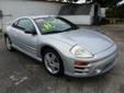 2003 Mitsubishi Eclipse 3dr Cpe GT 3.0L
Exterior Silver. Interior.
77,361 Miles.
2 doors
Front Wheel Drive
Coupe
Contact Ideal Used Cars, Inc 239-337-0039
2733 Fowler St, Fort Myers, FL, 33901
Vehicle Description
Bad credit? No credit? or Good Credit? WE