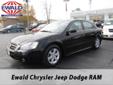 Ewald Chrysler-Jeep-Dodge
6319 South 108th st., Franklin, Wisconsin 53132 -- 877-502-9078
2003 Nissan Altima SL Pre-Owned
877-502-9078
Price: $10,995
Call for a free Autocheck
Click Here to View All Photos (16)
Call for financing
Â 
Contact Information:
Â 