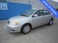 Â .
Â 
2003 Toyota Corolla
$6980
Call 985-649-8406
Honda of Slidell
985-649-8406
510 E Howze Beach Road,
Slidell, LA 70461
*** Rated 40 MPG - NO ACCIDENTS ON CARFAX HISTORY REPORT *** Over 100 IMPORT VEHICLES in stock*** WARRANTY...Buy with peace of mind