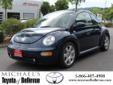 .
2003 Volkswagen Beetle
$6980
Call (425) 312-6751 ext. 7
Michael's Toyota of Bellevue
(425) 312-6751 ext. 7
3080 148th Avenue SE,
Bellevue, WA 98007
All of our pre-owned vehicles are quality inspected! At Michael's itâ¬â¢s all about you! We work with many