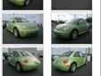 2003 Volkswagen New Beetle Coupe 2dr Cpe GLX Turbo
The interior is Cream.
Has 109L 4 Cyl. engine.
It has Manual transmission.
This CYBER GREEN vehicle is a great deal.
Mirrors-Vanity-Passenger
Intermittent Wipers
Engine Immobilizer/Vehicle Anti-Theft