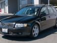 .
2004 Audi A4
$9991
Call (650) 249-6304 ext. 167
Fisker Silicon Valley
(650) 249-6304 ext. 167
4190 El Camino Real,
Palo Alto, CA 94306
All Wheel Drive!!!AWD* Includes a CARFAX buyback guarantee! This awesome 2004 A4 1.8T Avant is the outstanding Wagon