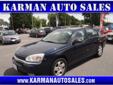Karman Auto Sales 1418 Middlesex St, Â  Lowell, MA, US 01851Â  -- 978-459-7307
2004 Chevrolet Malibu LT
Price: $ 7,977
Contact for more details 978-459-7307
Â 
Vehicle Information:
Karman Auto Sales 
Click here to know more about this Unsurpassed vehicle