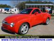 Â .
Â 
2004 Chevrolet SSR
$23900
Call 850-232-7101
Auto Outlet of Pensacola
850-232-7101
810 Beverly Parkway,
Pensacola, FL 32505
Vehicle Price: 23900
Mileage: 22363
Engine: Gas V8 5.3L/325
Body Style: Pickup
Transmission: Automatic
Exterior Color: Red