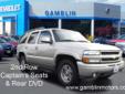 .
2004 Chevrolet Tahoe
$12000
Call (360) 284-7642 ext. 36
Art Gamblin Motors
(360) 284-7642 ext. 36
1047 Roosevelt Ave East,
Enumclaw, WA 98022
RARE Z71 OFF-ROAD Tahoe 4X4 that has been WELL MAINTAINED, LOCALLY OWNED and has a REAR DVD ENTERTAINMENT