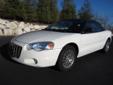 Ford Of Lake Geneva
w2542 Hwy 120, Lake Geneva, Wisconsin 53147 -- 877-329-5798
2004 Chrysler Sebring Touring Pre-Owned
877-329-5798
Price: $7,981
Deal Directly with the Manager for your lowest price!
Click Here to View All Photos (16)
Low Prices,