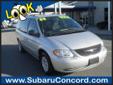Subaru Concord
853 Concord Parkway S, Concord, North Carolina 28027 -- 866-985-4555
2004 Chrysler Town & Country LX Van Pre-Owned
866-985-4555
Price: $6,994
Free Car Fax Report on our website! Convenient Location!
Click Here to View All Photos (42)
Free