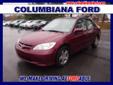 Â .
Â 
2004 Honda Civic EX
$7988
Call (330) 400-3422 ext. 43
Columbiana Ford
(330) 400-3422 ext. 43
14851 South Ave,
Columbiana, OH 44408
CARFAX: 1-Owner, Buy Back Guarantee, Clean Title, No Accident. 2004 Honda Civic EX. $3,000 below NADA Retail Value. We